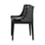 Fauteuil rembourré Mademoiselle Kravitz cuir tissu noir /Cuir tressé - Kartell