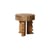 Tabouret Carved bois naturel / Ø 40 x H 40 cm - HK LIVING