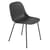 Chaise Fiber plastique noir / Pieds métal - Plastique recyclé - Muuto