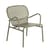 Week-End Low armchair metal green / Stackable - Aluminium - Petite Friture