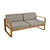 Canapé de jardin 2 places Bellevie métal tissu jaune / L 160 cm - Tissu taupe grisé - Fermob