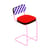 Chaise de bar rembourrée Super Stool tissu multicolore - Seletti