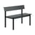 Banc avec dossier Linear métal noir / L 110 cm - Muuto