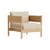 Fauteuil rembourré Arbour tissu bois beige - Hay