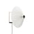 Applique avec prise Matin Large tissu blanc LED orientable / Ø 38 cm - Hay