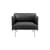 Fauteuil rembourré Outline cuir noir - Muuto