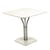 quadratischer Tisch Luxembourg metall grau / 80 x 80 cm - Mittiger Fuß - Fermob