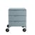 Rollcontainer Mobil plastikmaterial blau / 3 Schubladen - Version mattlackiert - Kartell