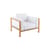 Set coussins  tissu bois blanc / Pour fauteuil Pevero - Unopiu