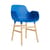 Fauteuil Form plastique bleu / Pieds chêne - Normann Copenhagen