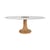Riviera Oval table marble white / 199 x 125 cm - Base, legs Rattan - Maison Sarah Lavoine