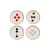 Piatto per dolcetti Deck ceramica multicolore / Set da 4 - Ø 13 cm - & klevering