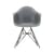 Poltrona RE DAR - Eames Plastic Armchair materiale plastico grigio / (1950) - Gambe nere / Riciclata - Vitra