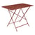 Bistro Foldable table metal red brown / 97 x 57 cm - 4 people - Parasol hole - Fermob