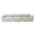 Canapé droit Develius D tissu gris / 4 places - L 309 cm - &tradition