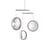 Suspension Focus X3 noir / LED - L 99 x H 103 cm - DCW éditions