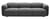Canapé droit Swell tissu gris / L 235 cm - 3 places - Normann Copenhagen
