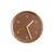  Wall clock plastic material brown / Jasper Morrison, 2008 - Recycled - Hay