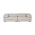 Canapé droit Elogio tissu blanc / 3 places - L 270 cm / Réédition 1974 - Gubi