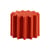 Table basse Gear plastique rouge / Pouf - Ø 55 x H 43 cm - Slide