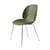 Beetle RE Chair plastic material green / Base, legs Chromed - Recycled - Gubi