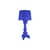 Lampe de table Bourgie plastique bleu / H 68 à 78 cm - Ferruccio Laviani, 2004 - Kartell