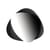 Specchio murale Colombina metallo nero / 65 x 73 cm - Alessi