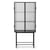 Vitrine Haze metall glas schwarz / L 70 x H 155 cm - Riffelglas - Ferm Living