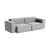 Canapé droit Mags Soft Low Armrest n°1 gris / 2,5 places - L 238 cm - Hay