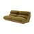 Sofa 2 Sitzer Hi Lo - Configuration A textil grün / L 220 cm - Modulierbar - &tradition