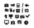 Set Symboles Office plastique noir / pour tableau perforé - Design Letters