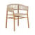 Kilt Stackable armchair textile beige natural wood / Teak & Synthetic rope - Ethimo