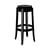 Charles Ghost Stackable bar stool plastic material black H 75 cm - Plastic - Kartell