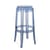 Charles Ghost Stackable bar stool plastic material blue / H 75 cm - Polycarbonate - Kartell
