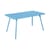 Table rectangulaire Luxembourg métal bleu / 143 x 80 cm (6 personnes)  - Trou parasol - Fermob