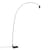 Fox Floor lamp metal black / LED - H 225 cm / Swivel & tilt - Nemo