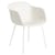 Poltrona Fiber materiale plastico bianco / Gambe metallo - Plastica riciclata - Muuto