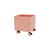 Baule con ruote Colour Box I legno rosa / 35,4 x 35,4 x H 37,8 cm - MONTANA