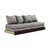 Schlafcouch Chico textil grau / Modulierbar - B 200 cm - KARUP DESIGN