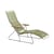 Transat inclinable Click Sunlounger plastique vert / 7 positions - Houe