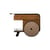 Ablage Trink holz natur / Servierwagen Bar - 100 x 54 x H 75 cm / Stahlblechblech - KANN DESIGN