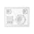 Enceinte Large verre blanc / L 42 x H 33 cm - Verre trempé - Transparent Speaker