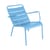 Fauteuil bas Luxembourg métal bleu / Dossier incliné - Fermob