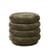 Pouf Round Small tissu marron vert gris / Ø 47 - Velours - Ferm Living