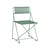 X-Line OUTDOOR Stacking chair metal green / Reissue 1977 - Perforated steel - Hay