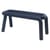 Banc rembourré Bold tissu bleu / L 100 cm - Moustache