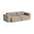 Canapé droit Mags Soft Low Armrest n°1 beige / 2,5 places - L 238 cm - Hay