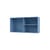 Wandablage Ripple I holz blau / Vitrine - B 69,6 x T 20 x H 35,4 cm / Gewelltes Glas - MONTANA