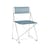 X-Line INDOOR Stacking chair metal blue / Reissue 1977 - Perforated steel - Hay