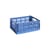 Colour Crate Basket plastic material blue Medium / 26.5 x 34.5 cm - Recycled - Hay